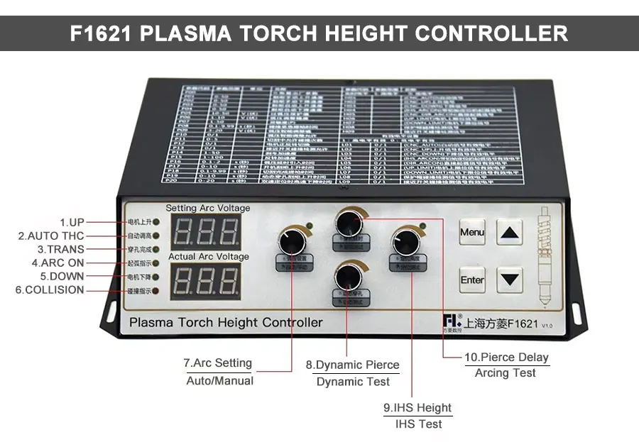 Controller Printnc CNC Kit F2100B / SF-2100C / F2100T+F1621+JYKB-100-DC24V-T3 2-Achsen-Plasmaschneidemaschine Höhenbrennersteuerung – Detail 6