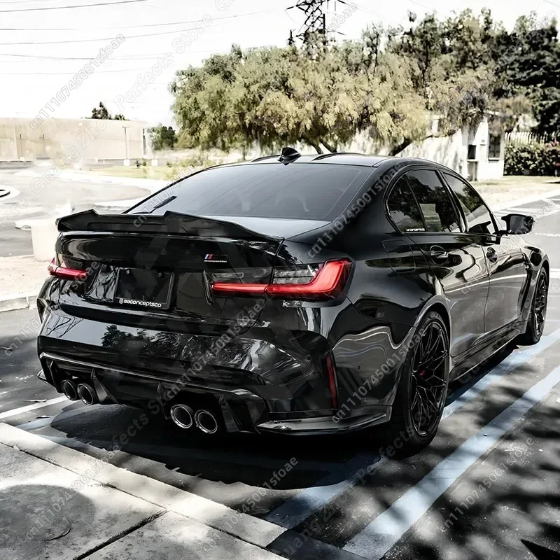 For Bmw 3 Series G20 320i 330d 330e 330i M340i M 340d G80 M3 2019-2023 PSM Style Rear Roof Lip Spoiler Wing ABS Car Accessories view 4