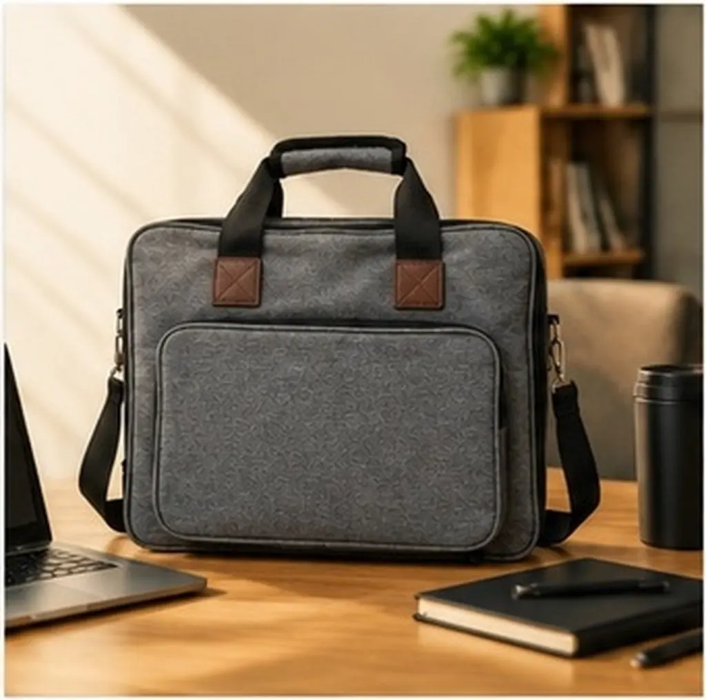 Men's Multifunctional Adjustable Strap Crossbody Messenger Bag Shoulder Tote Handbag for Phone Wallet Travel Business Grey