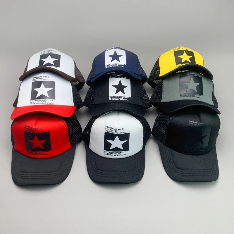 New High hat eave Star Kpop Men Women Baseball Hats Cotton Streetwear INS Hip Hop Adjustable Breathable Skateboard Sport Caps