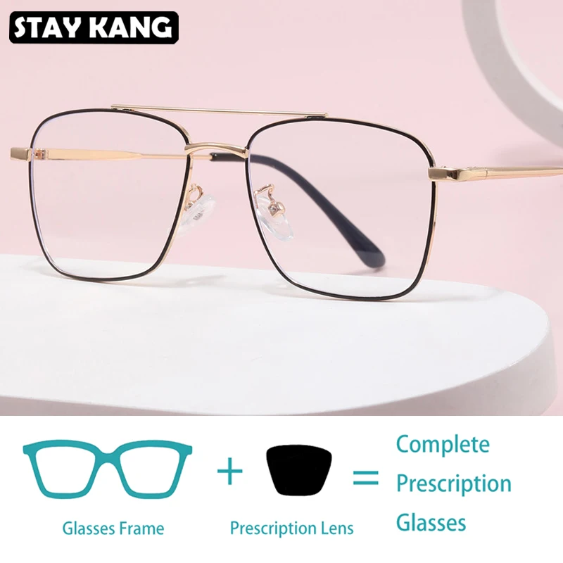 

Stainless Steel Man Glasses Frames Lens Metal Glasses Frame Men's Eyeglass Frames Optical Lenses with Prescription Glasses