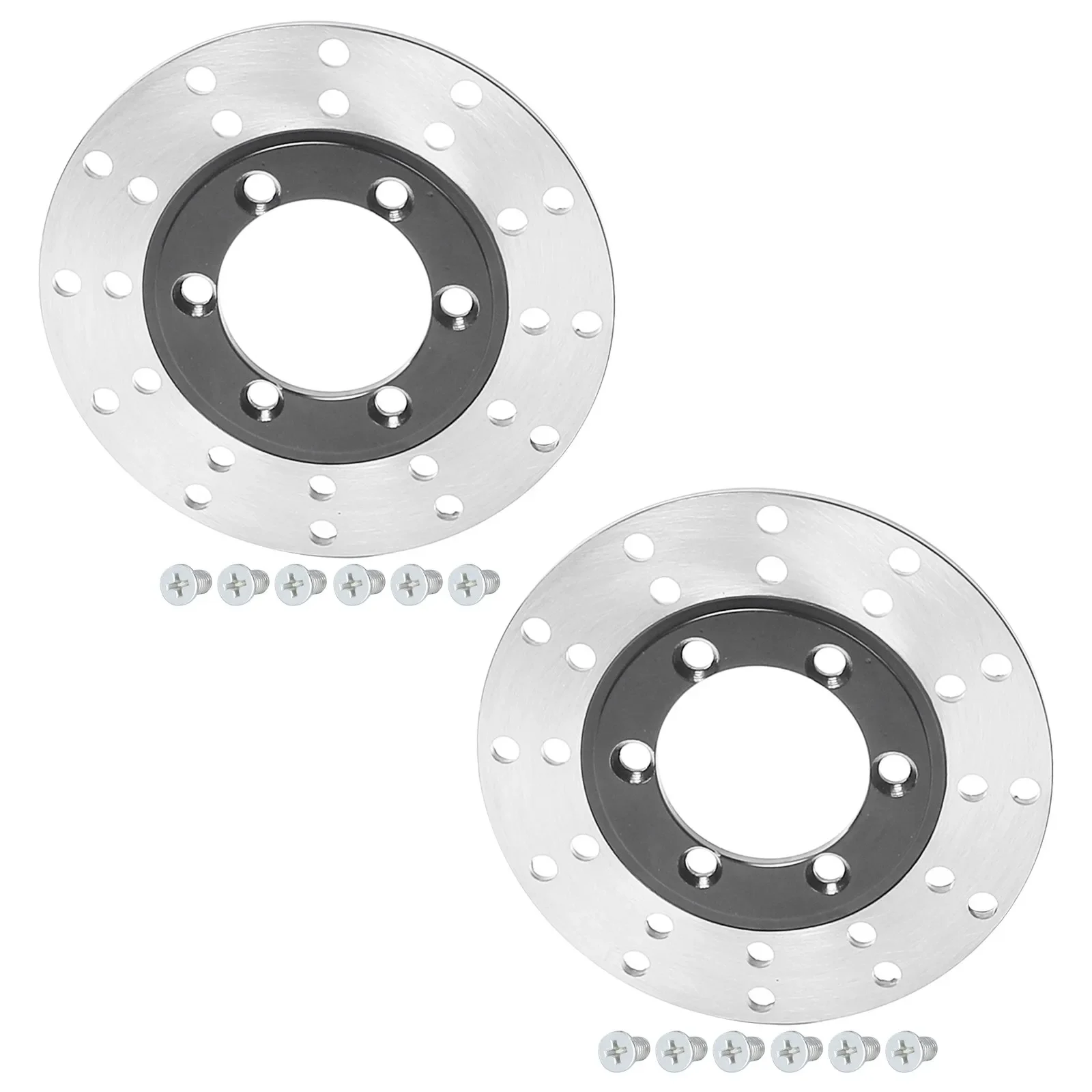 A Pair of 130mm 6 Stud Front Brake Disc Rotor w/ Bolts for  ATV 150 125cc cc 4 Wheeler Go Kart  Quad Buggy Golf Cart