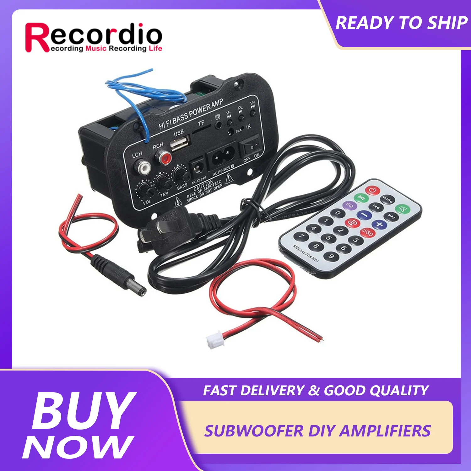 لوحة مضخم صوت ، مضخم صوت بلوتوث ، USB DAC ، راديو FM ، مشغل TF ، ديي ، جديد ، 30 واط