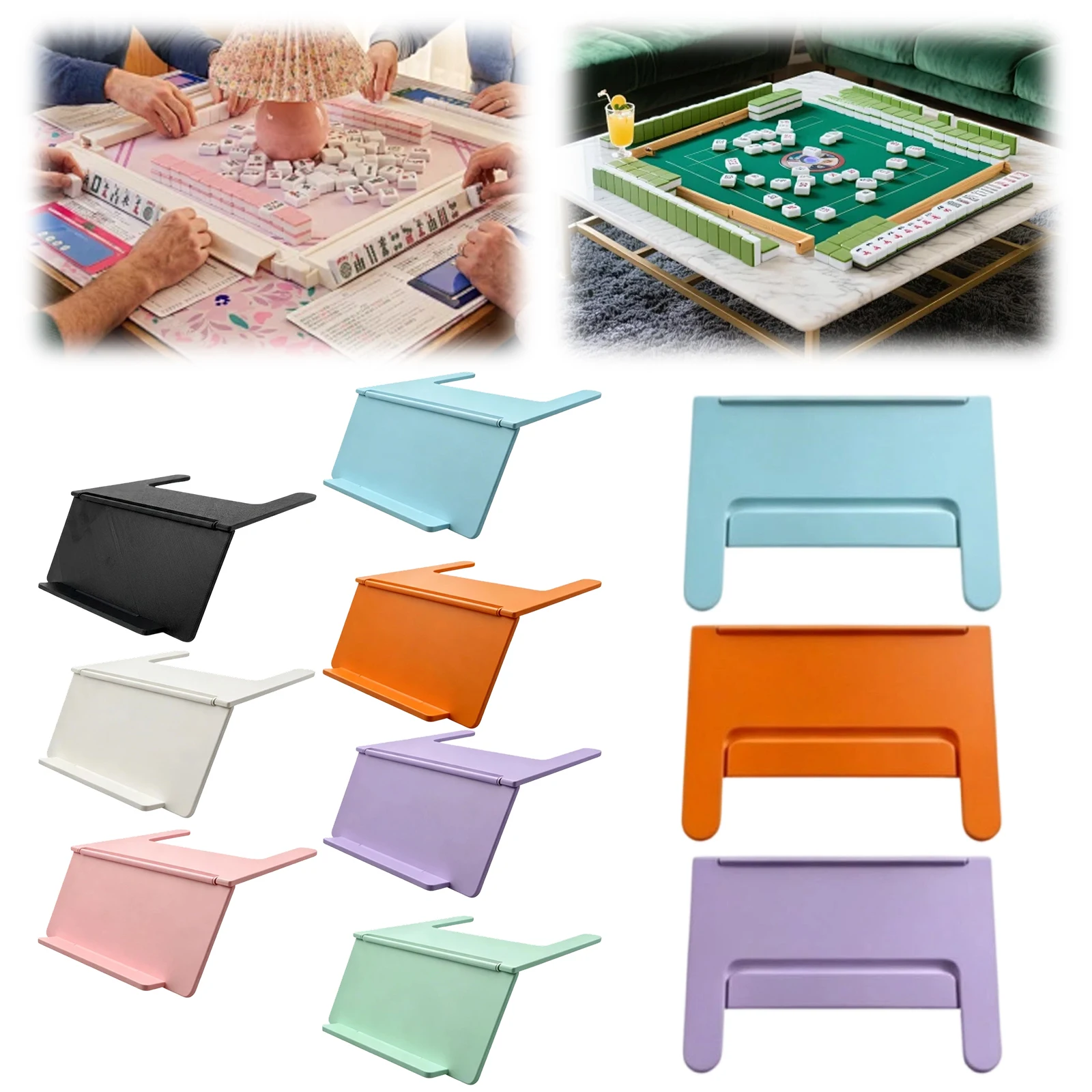 Foldable Mahjong Card Holder Non-Slip Angled Viewing Mahjong Rack Mah Jong Storage Stand for American Mahjongs Accessories