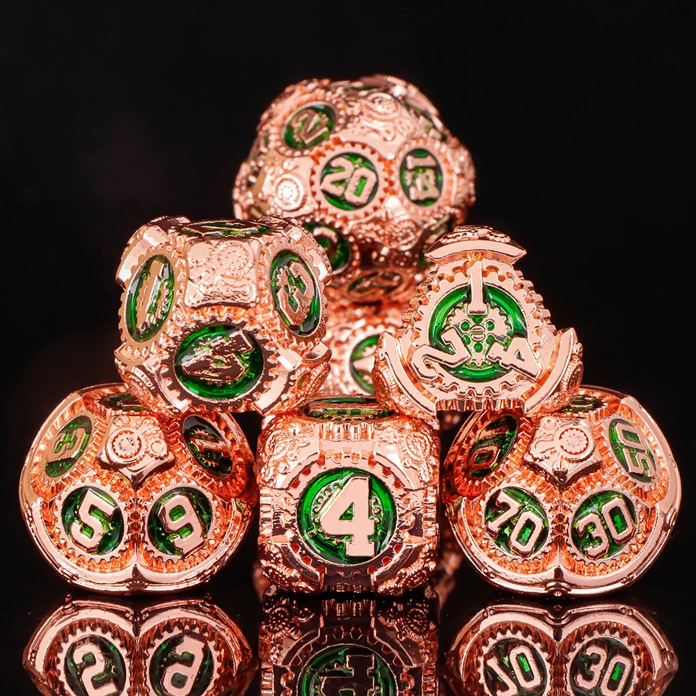 

Solid Metal Dice Set - Multicolor Premium Metal Dice for DND, RPG, Tabletop Games, Collectors | Heavy Duty, Vibrant Colors