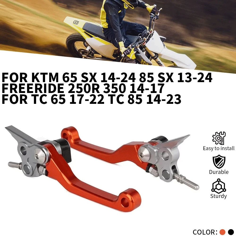 Alavanca de freio e embreagem dobrável para motocicletas CNC para KTM 65 SX 14-24 85 SX 13-24 FREERIDE 250R 350 14-17 para TC 65 17-22 TC 85 14-23