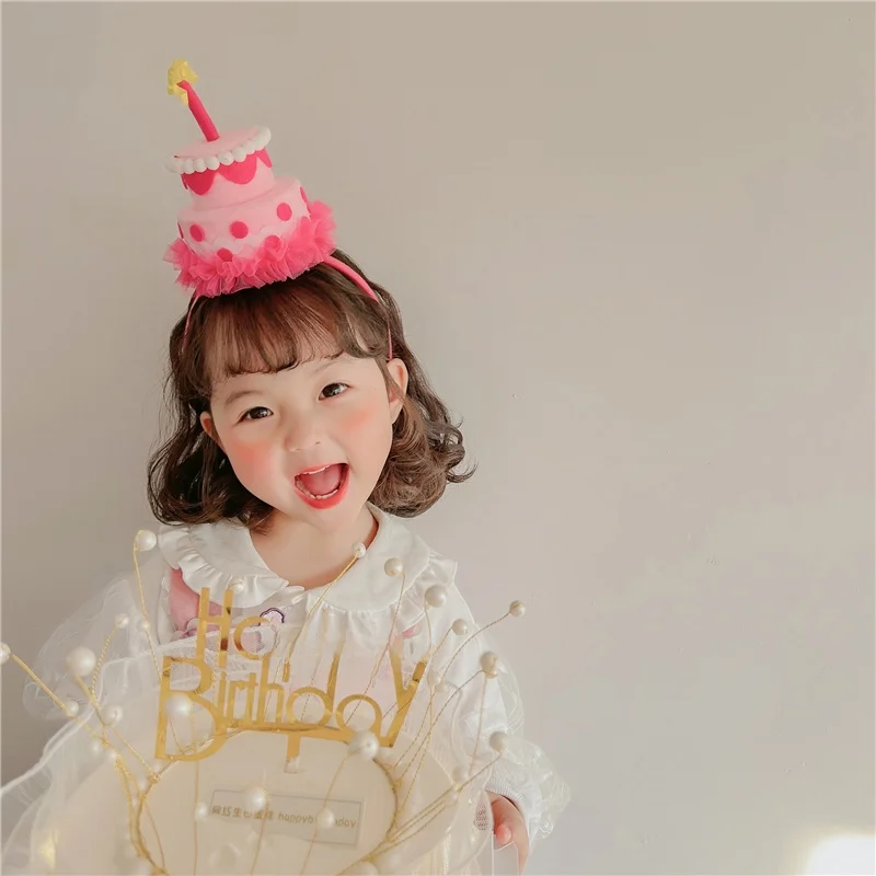 Acessórios de Decoração Festiva para Festa de Aniversário de Menina: Tiara Decorativa e Adereço de Fotografia para Bebê Menina