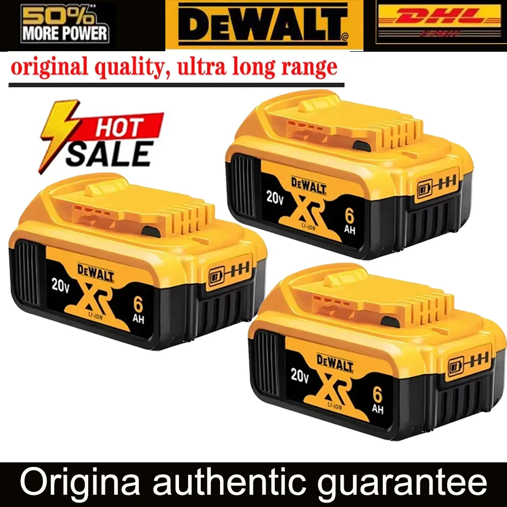 NEW 20V 6.0Ah DEWALT Screwdriver battery For dewalt dcf850 dcf887 dcf922 DCB182 DCB205-2 DCB206-2 power tool battery & charger