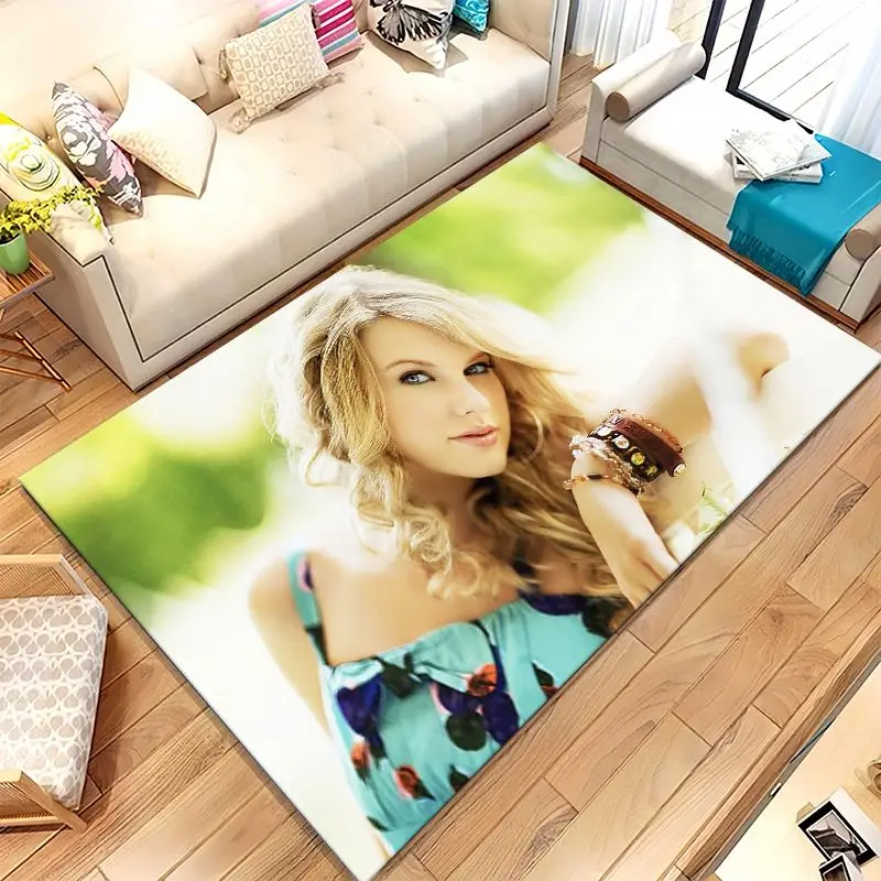 Eras Tour T-Taylor Superstar Music Soft Non-Slip Large Area Rug for Living Room,Bedroom Playroom Carpet Mat for Sofa,Home Decor