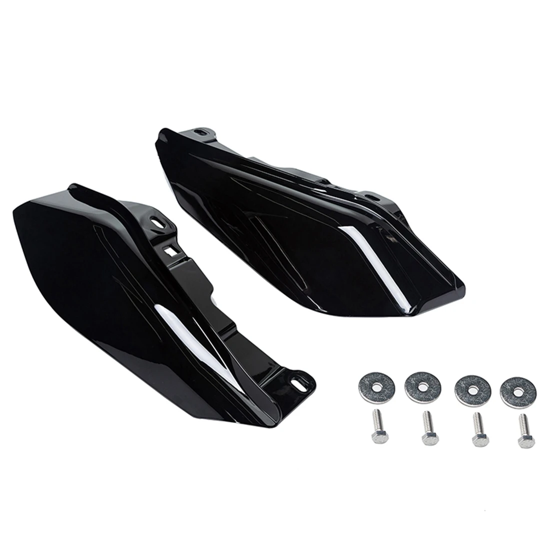 Motorcycle Gloss Black Mid-Frame Air Deflector Heat Shield for Touring Glide Street Road Glide