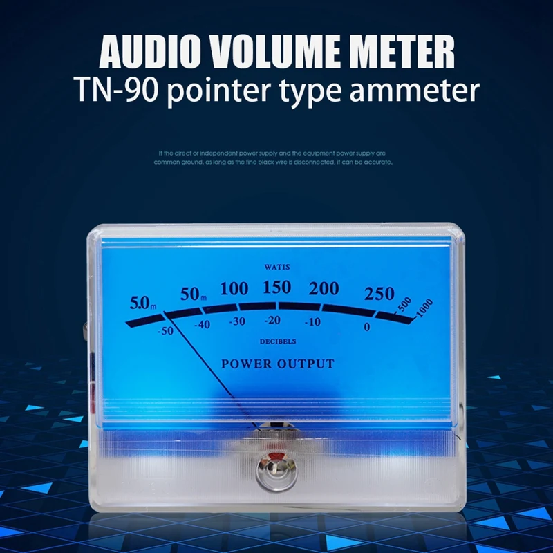 TN90A Pointer VU Meter High-Precision Digital Power Meter Head Level Indicator Audio Spectrum for Speaker Amplifier