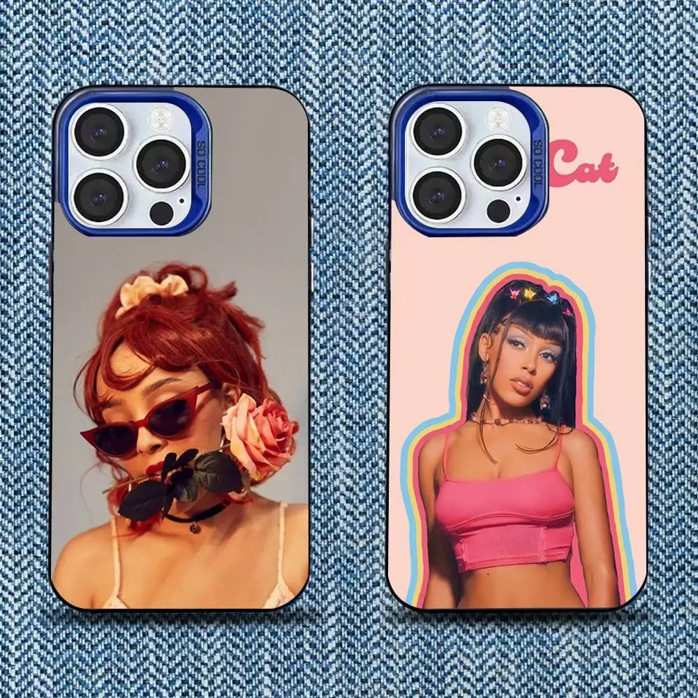 

Singer Doja Cat Phone Case For iPhone 16,15,14,13,12,11,Mini,Pro,SE,MAX Blue Matte Silicone Cover