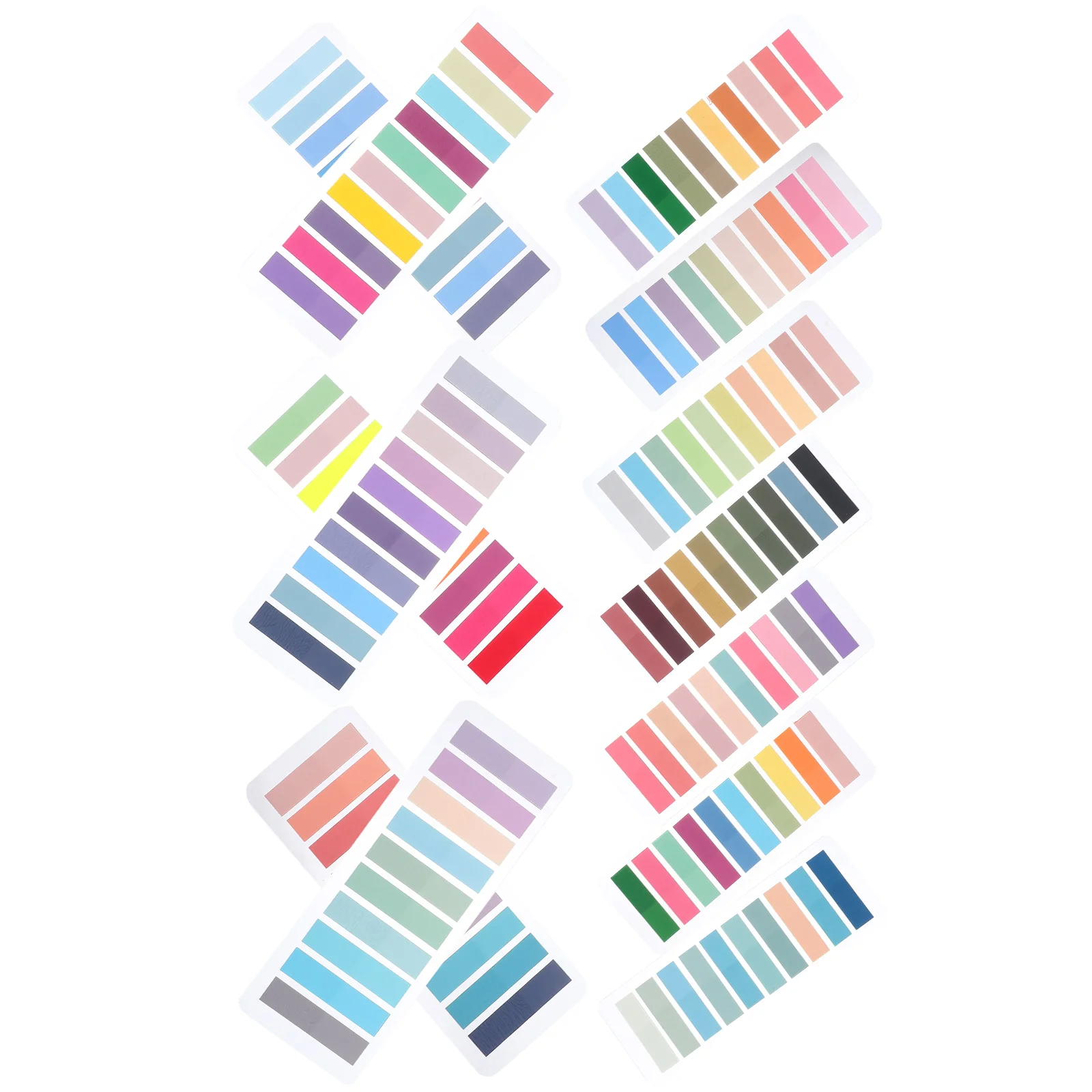

140 Colors 2800 Pieces Transparent Bookmarks Note Pads Cute Reading Strips Page Marker Office Supplies