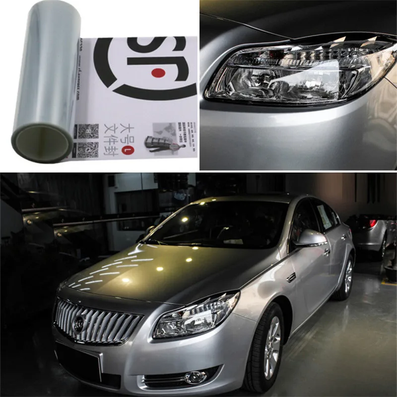 30cm Car Transparent Light Protector Film Bumper Hood Paint Protection Headlight Protective Film Vinyl Roll