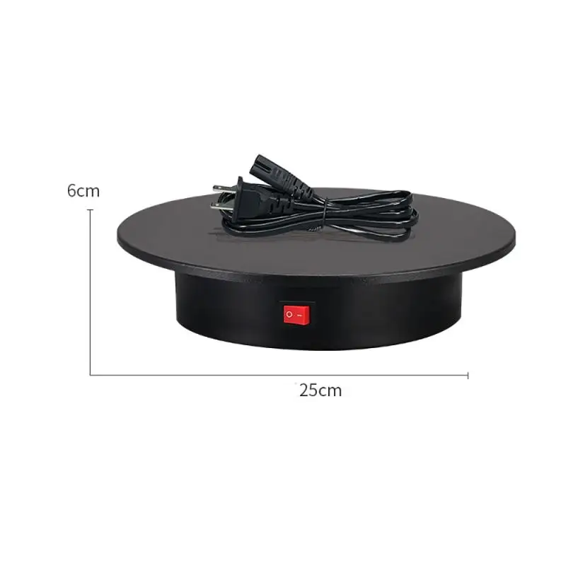 Imagem -06 - Suporte Giratório Elétrico de 360 Graus 25cm Fotografia Mesa Giratória Expositor para Exibição de Produtos de Joias Bandeja de Digitalização 3d