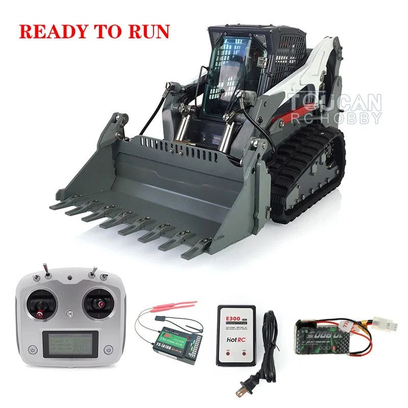 1/14 LESU RC Loader Aoue LT5 CNC Metal Hydraulic Tracked Skid-Steer RTR Sound Model Remote Control Car Christmas Gifts THZH1209