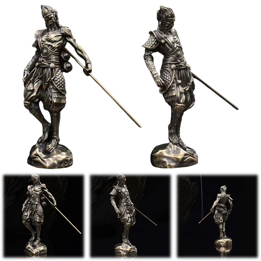 Antique Retro Bronze SunWuKong Monkey King Figurines Handmade Qitian Dasheng Model Character Figurines Miniature Car Ornament