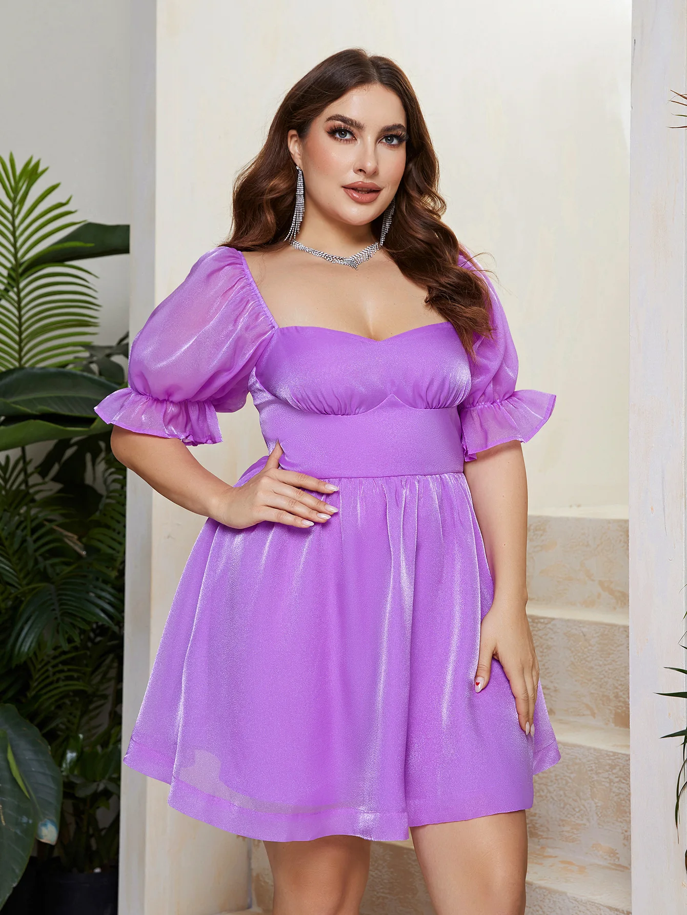 Vestido de festa feminino manga curta elegante e elegante vestidos de verão manga curta em oferta Liquidação Plus Size barato