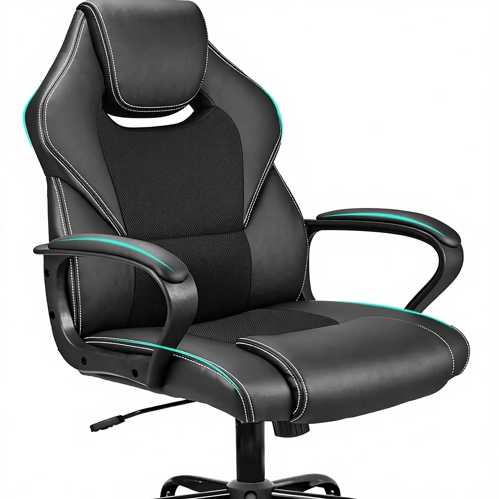 

Leather office chair Adjustable ergonomic computer desk and chair Comfortable rotating desk chair Home game Business