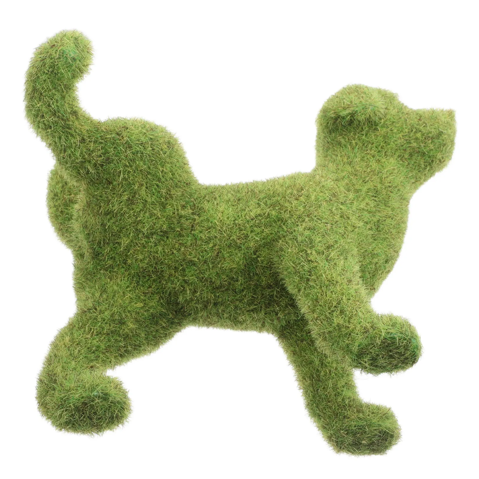 

Lifelike Green Flocked Dog Garden Statue: Elegant European Design Outdoor Animal Sculpture for Lawn Courtyard Balcony Decor