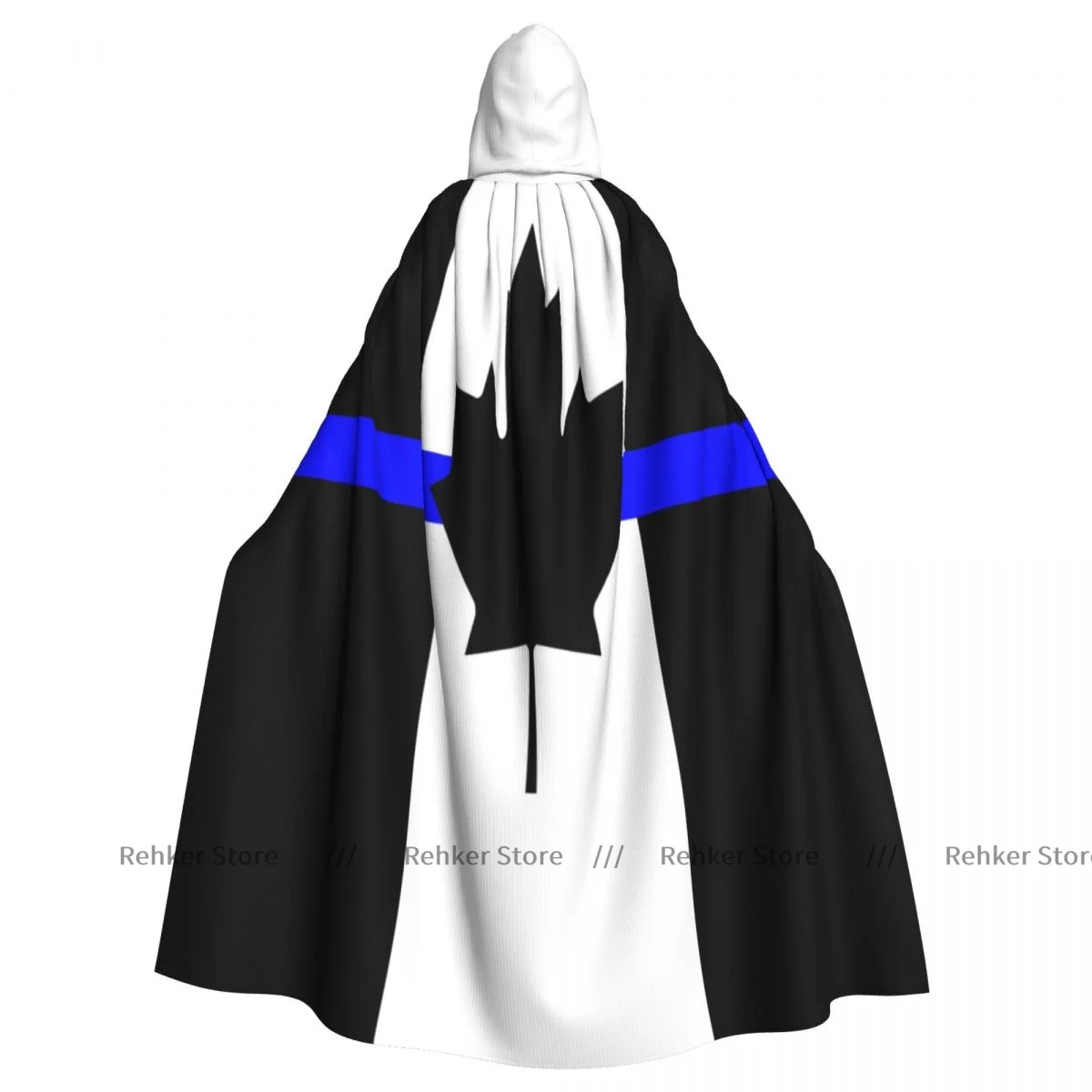 

Thin Blue Line Canada Flag Hooded Cloak Coat Halloween Cosplay Costume Vampire Devil Wizard Cape Gown Party