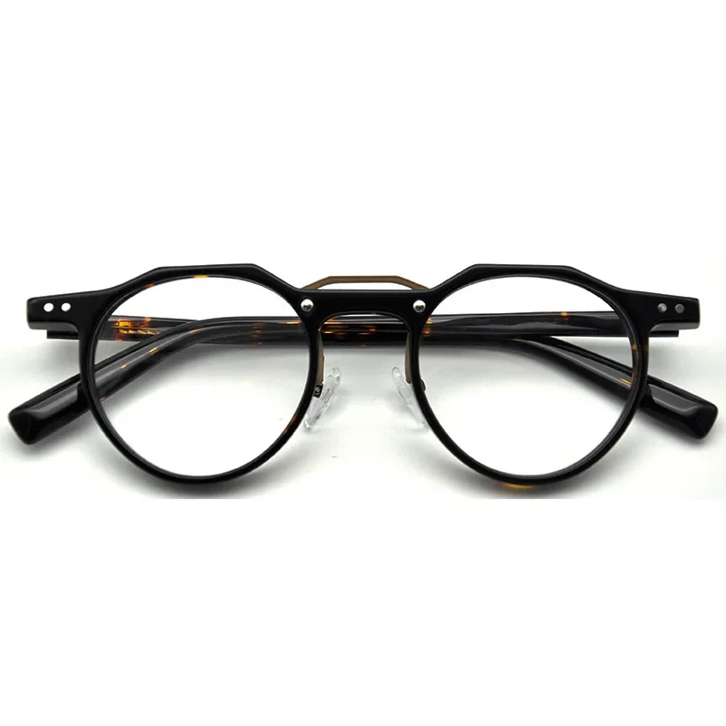 

KIZN Vintage Myopia Glasses Frame Men Optical Prescription Eyeglasses Women Luxury Round Acetate Brand Eyewear -0.5 to -6