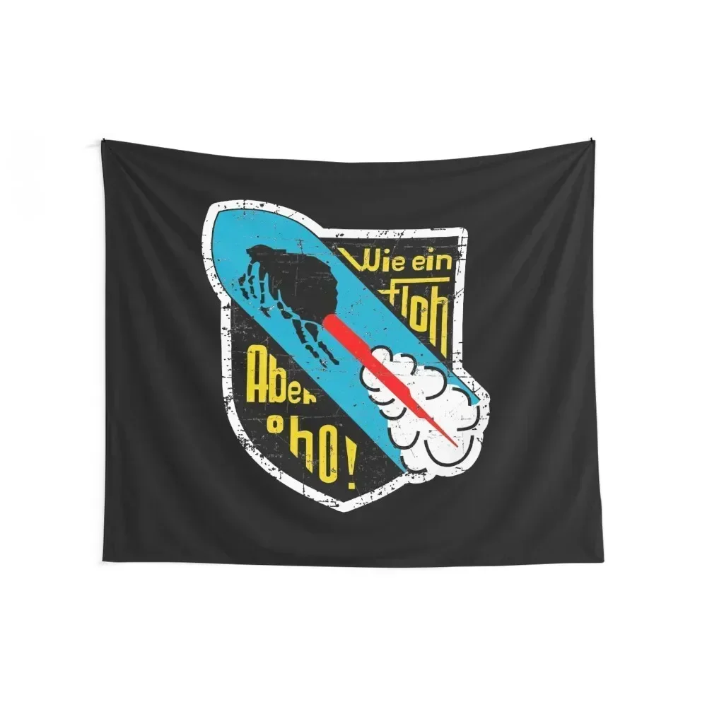 Luftwaffe - 2./JG 400 Jagdgeschwader 400 (JG 400) - Rocket Flea - Grunge Style Tapestry Decorations For Your Bedroom Tapestry