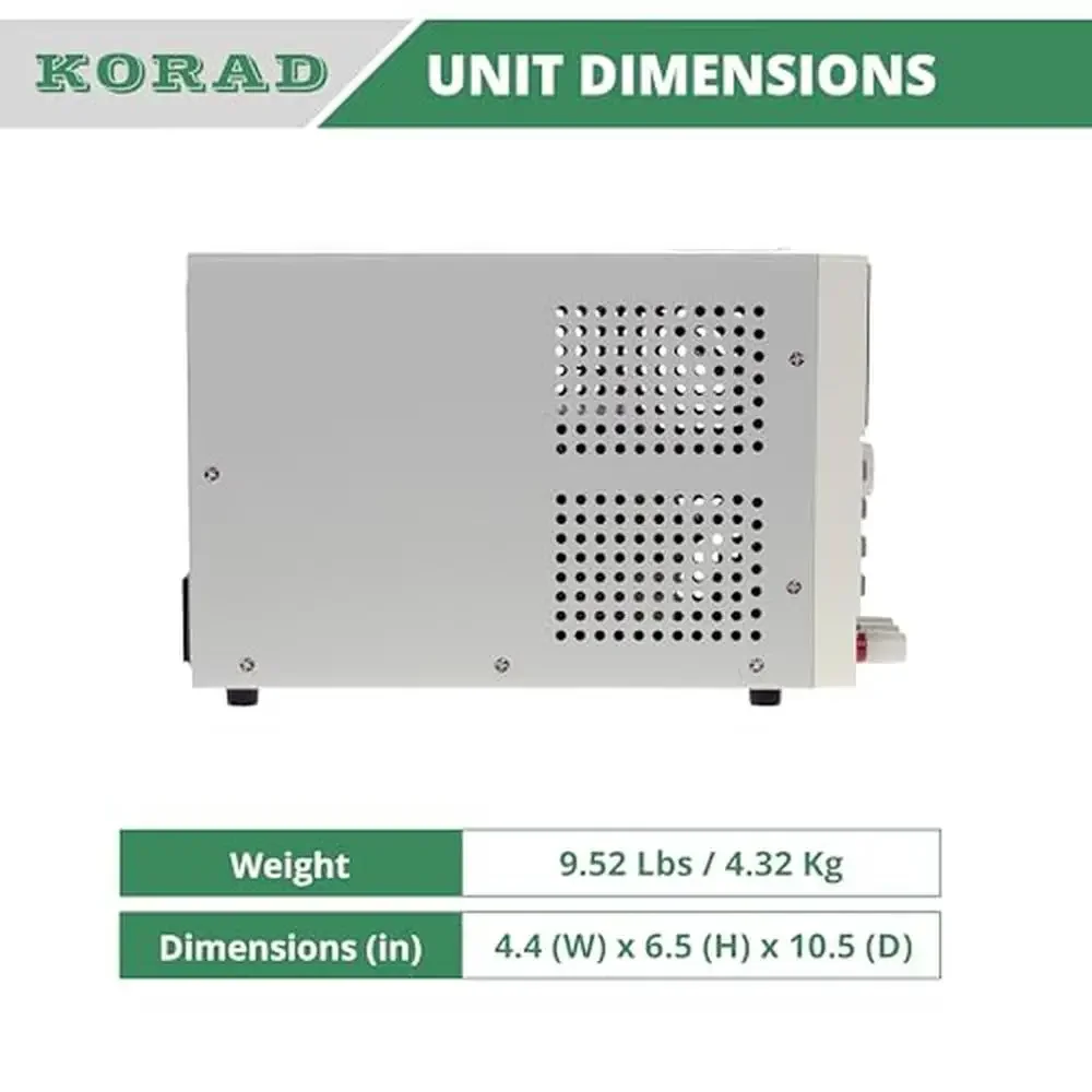 Precision Adjustable 30V 5A Power Supply Digital Regulated Lab Grade Programmable Control USB & RS232 Ports 4 Memory Recall