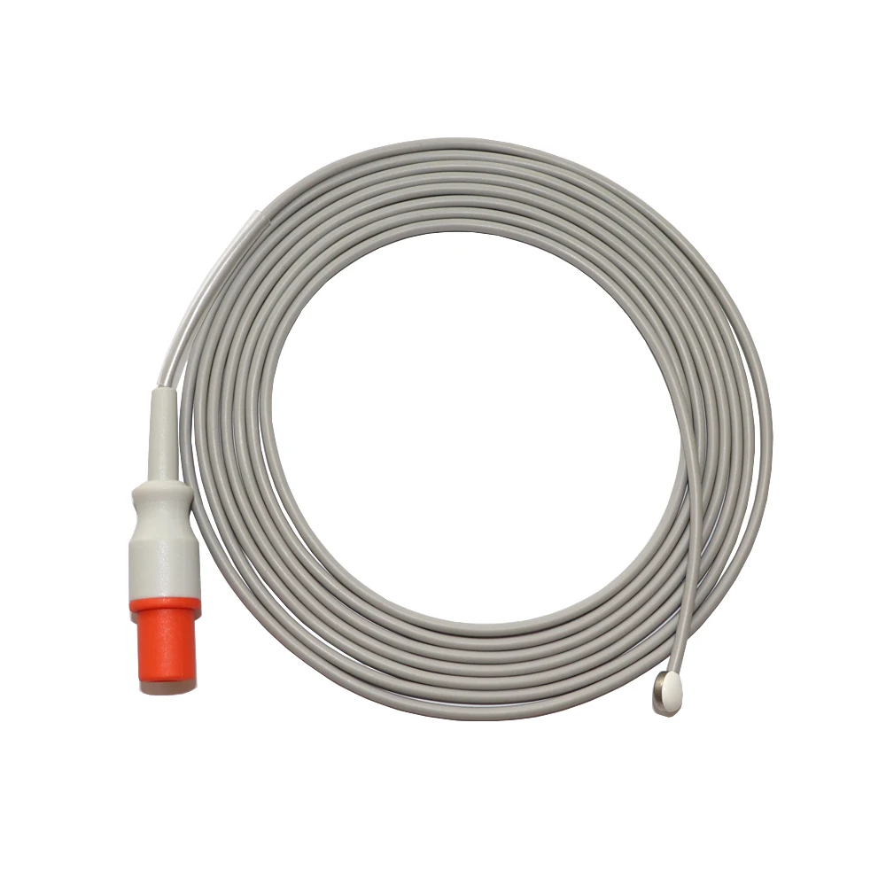 Adult Skin surface temperature probe ,2pin ,L=3m, 12mm Disk