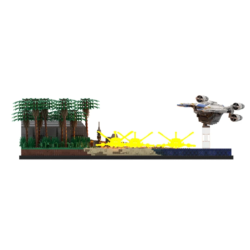 8216 PCS Construction BeachAttack MOC Customize Modular Building Block Brick Simple Kids Model Creative DIY Toy Birthday Gift