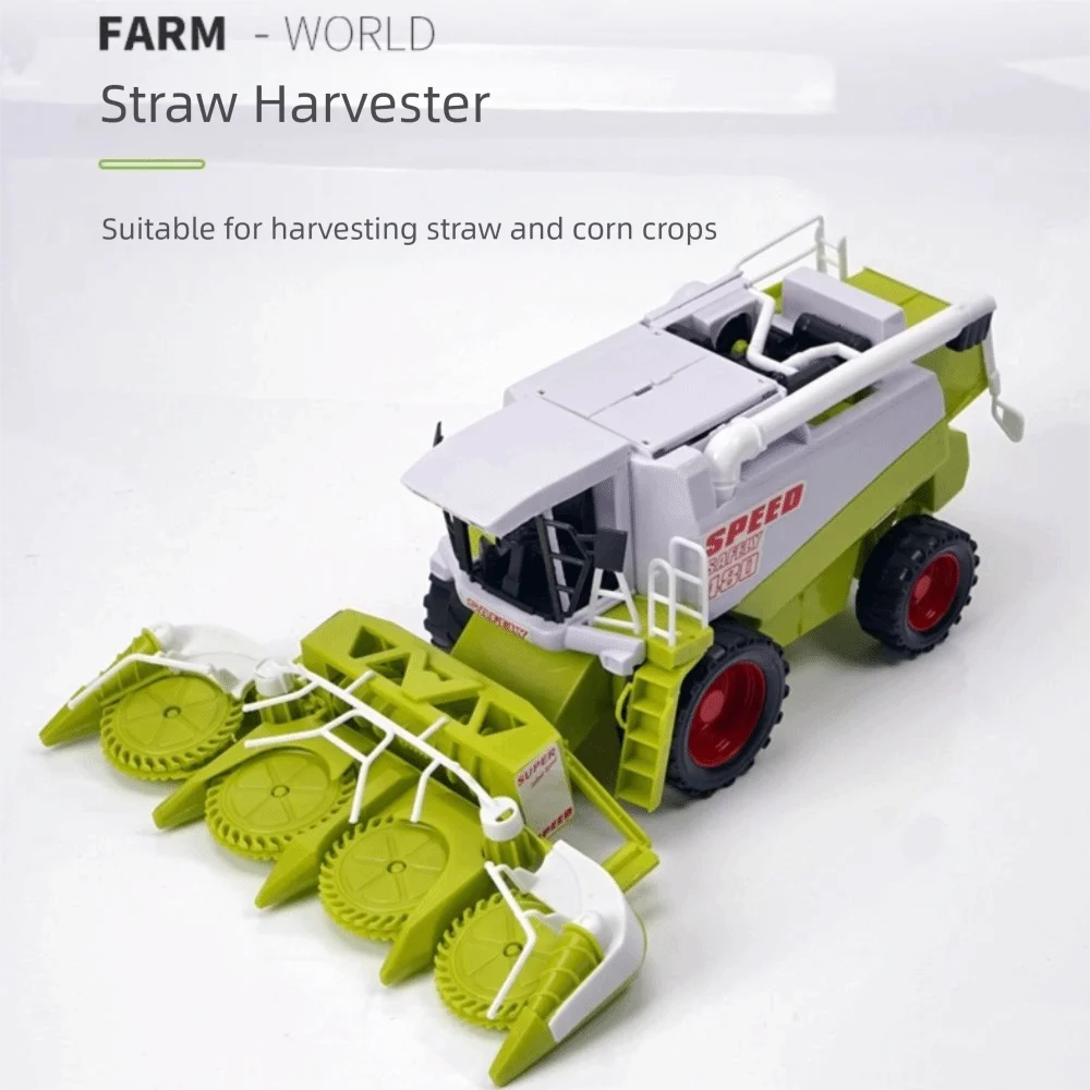 High Simulation Farm Tractor Movable Joint Inertial Driving Harvester Truck Model Educational Vehicle Farm Truck For Boys