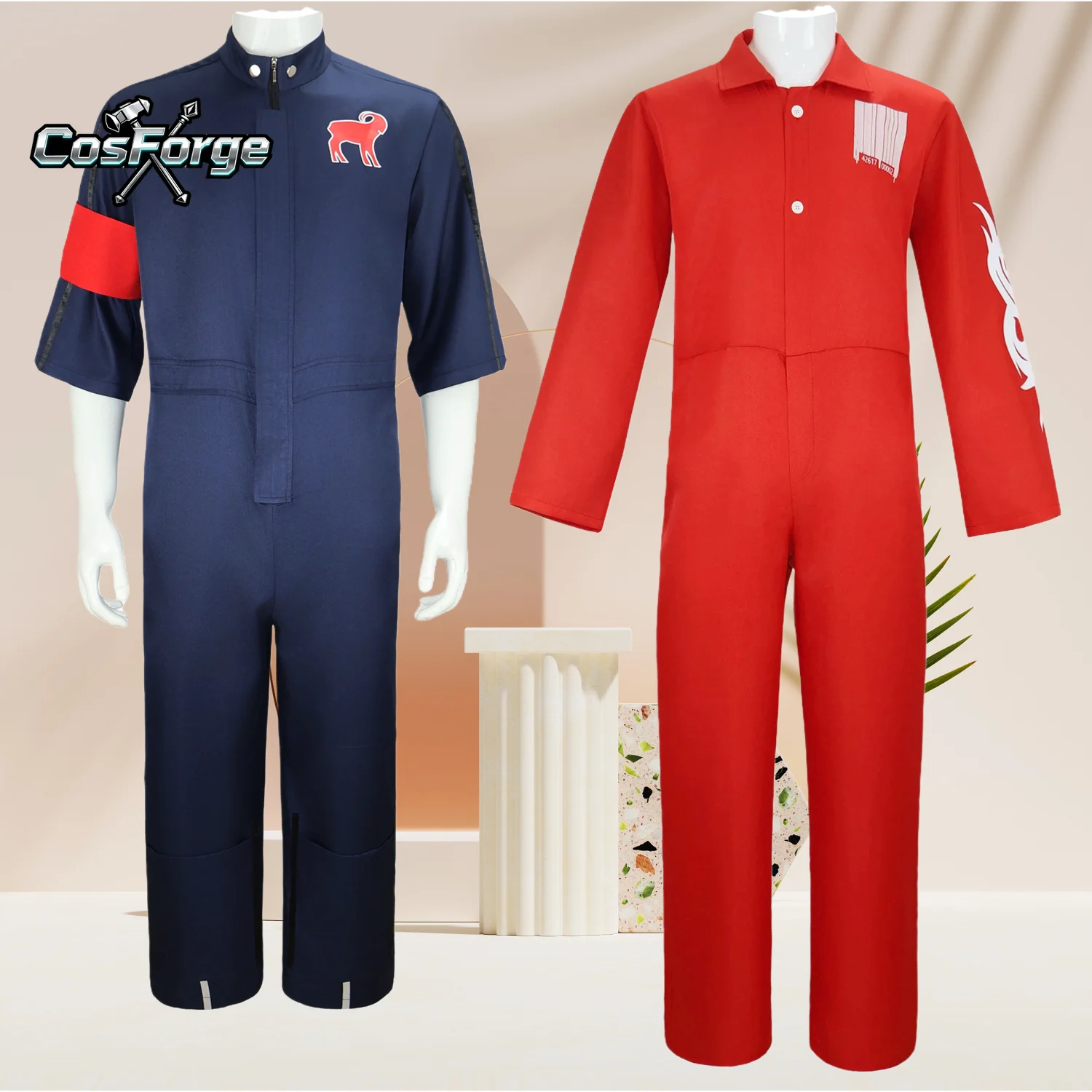 ジョーイコスプレ衣装ジョディソンファンタジアボディスーツバンドスリップコスプレノットレッドブルージャンプスーツハロウィンカーニバルスーツ男性女性用