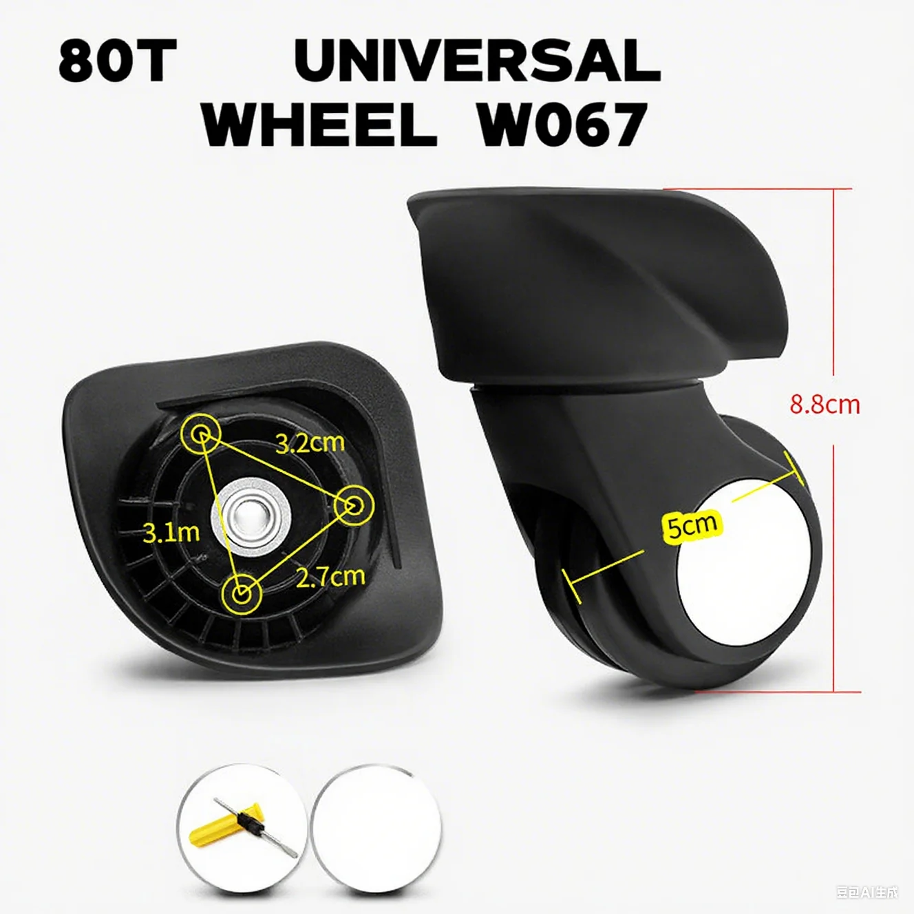 荷物用ホイール、ヘビーデューティーキャスター、トロリーケース、荷物用ホイール修理キット、ローラーアクセサリー
