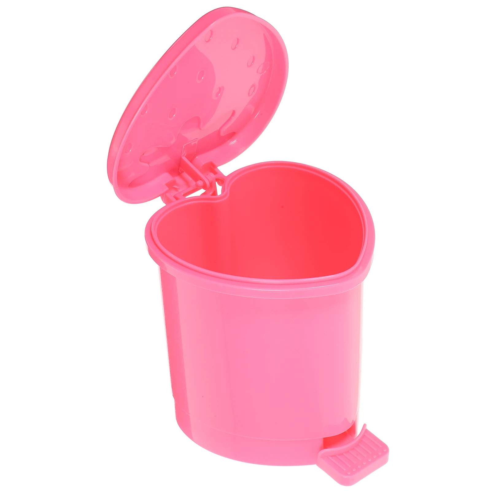 

Desktop Trash Can Pink Heart Shape 10L Capacity Kitchen Office Waste Paper Container Cute Fashionable Storage Bin