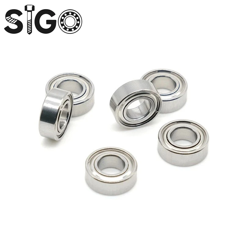 2Pcs S687ZZW4 Abec-7 7x14x4 Mm Stainless Steel Bearing Deep Groove Ball Bearings Miniature Mini Bearing