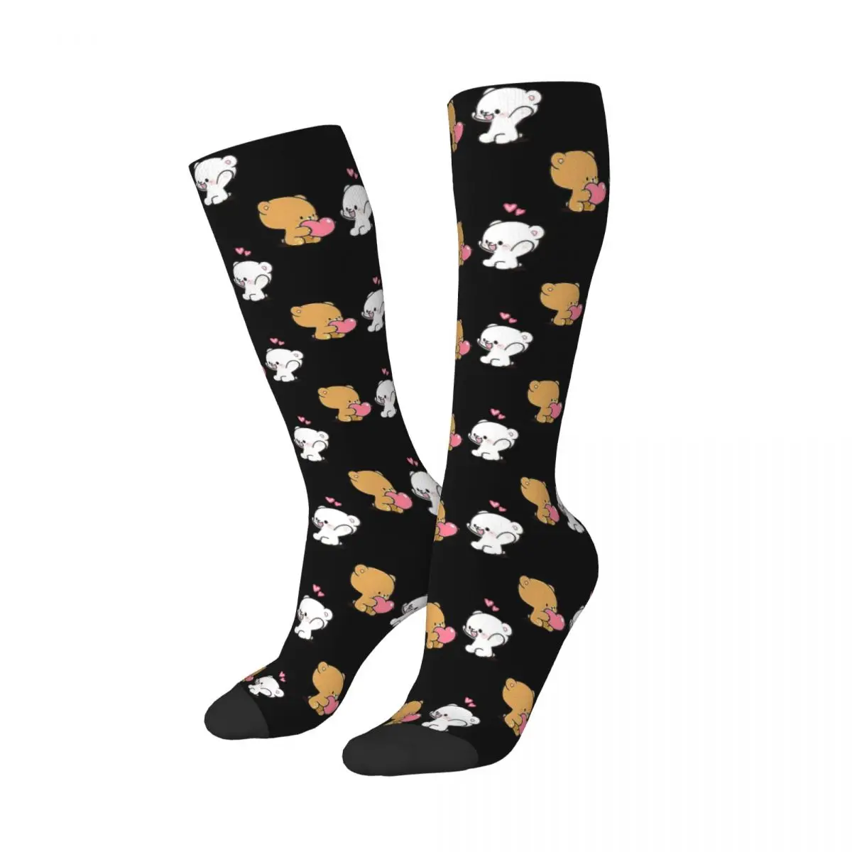 Cute Milk Mocha Socks Harajuku Sweat Absorbing Stockings All Season Long Socks Accessories for Unisex Christmas Gifts