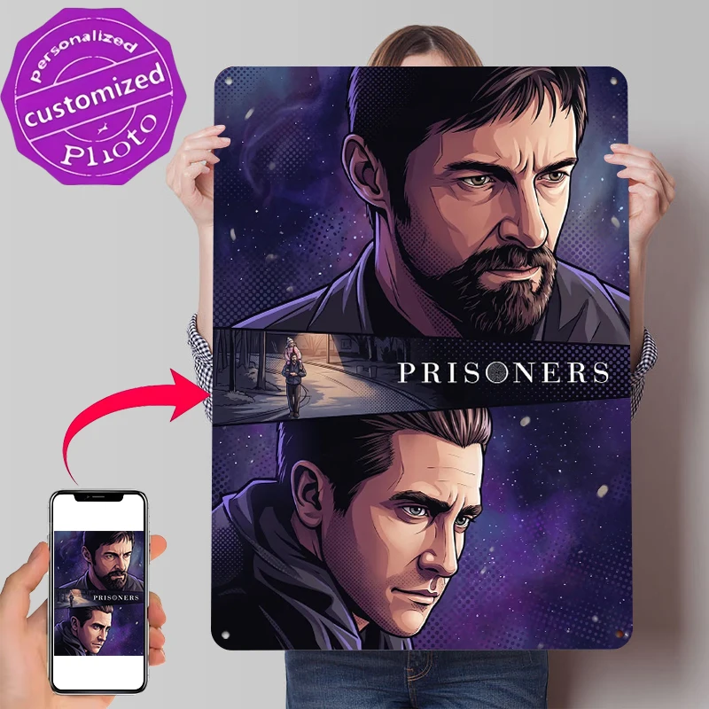 Prisoners Movie Art Tin Poster Customized Wall Art Retro Vintage Metal Signs for Fans Room Man Cave Bathroom Decor Coffee Bar