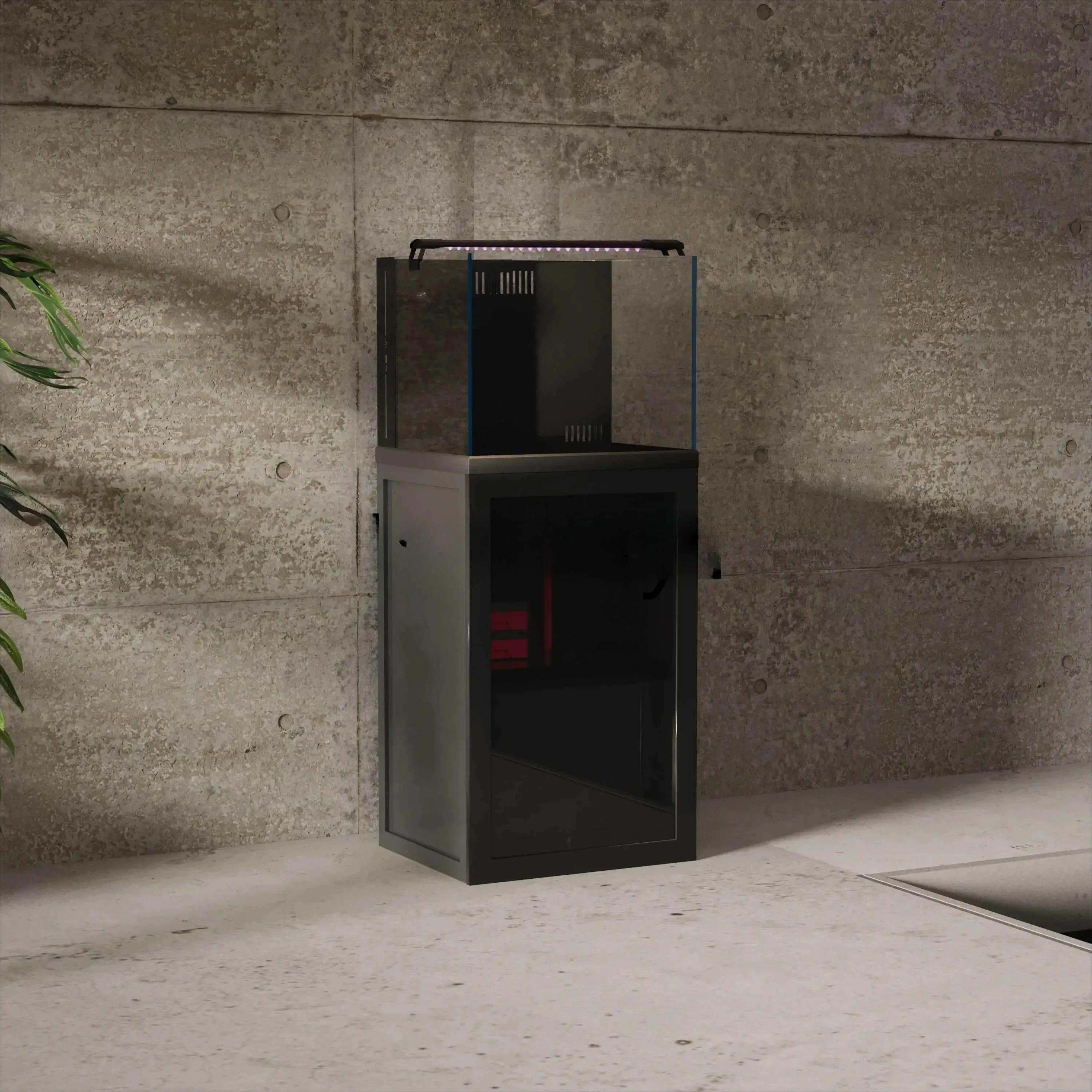 

Industrial air bottom filter tank ultra-white glass fish tank square tank landscaping aquarium