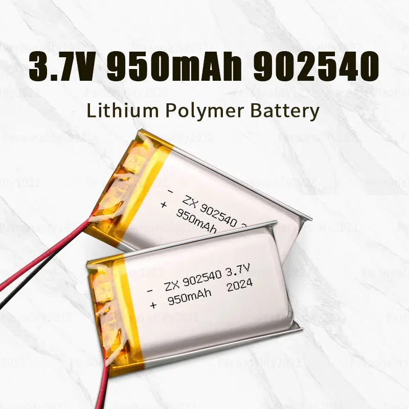 Lipo Battery 3.7V 902540 950mAh Li Po Lithium Ion Batteries for Smart Watches Electronic Toys POS Card Machines Rechargeable