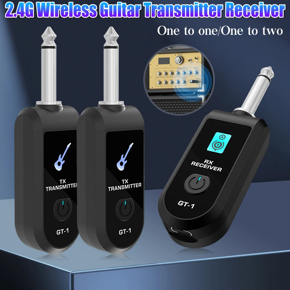 

2,4G электрогитара, беспроводная система, передатчик, приемник, встроенный передатчик с низкой задержкой для электрогитары