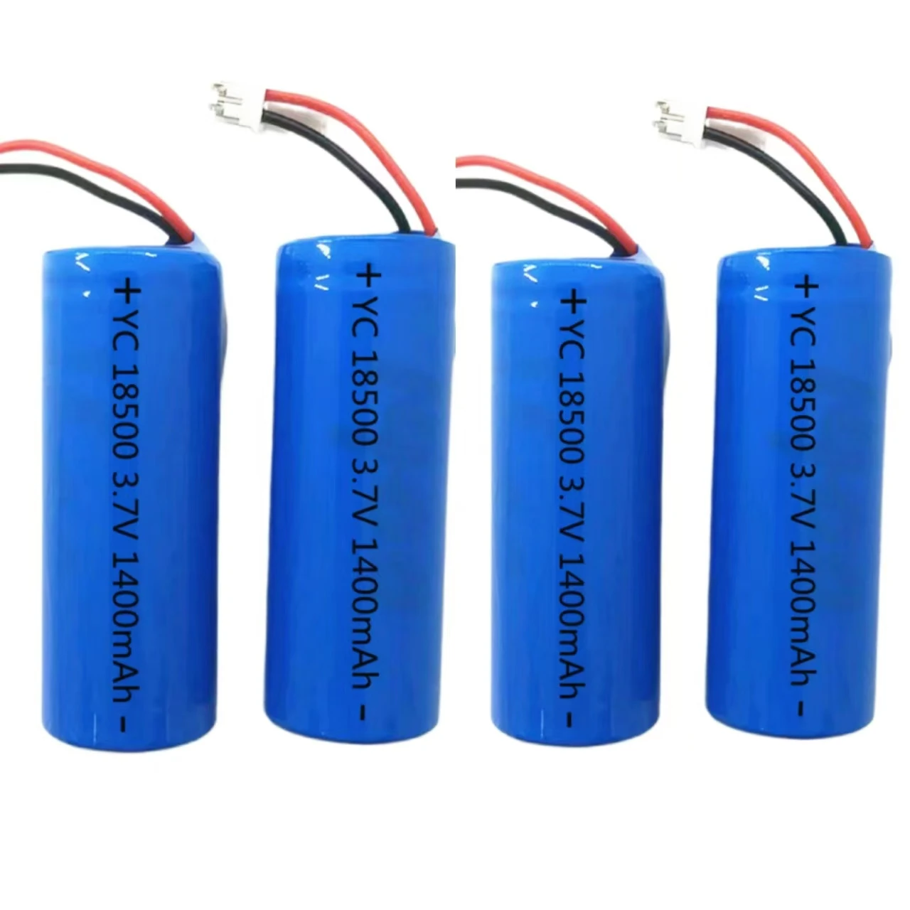 4pcs/lot 3.7V 1400mAh 18500 lithium battery suitable for remote control toys rechargeable battery with protective board cable