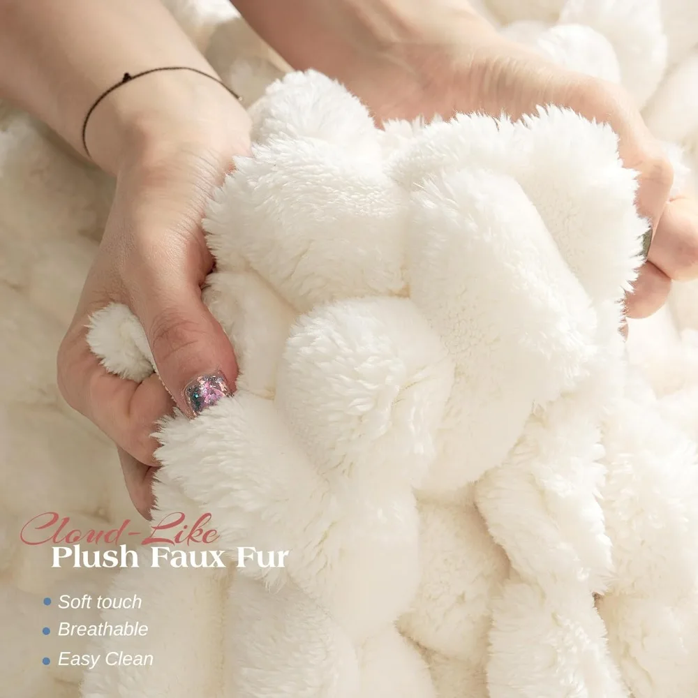 كرسي استرخاء مقاس 67 بوصة، كرسي أريكة بدون تجميع مع مساند للذراعين، أريكة نوم من الفرو الصناعي لغرفة المعيشة، أبيض #4