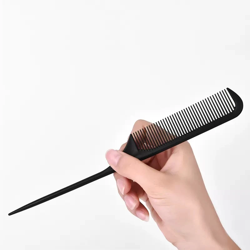 Carbon Fiber Comb Women\'s Long Hair Pointed Tail Comb Haircut Portable Hairdressing Men\'s Anti-dense Tooth Head Combs Static