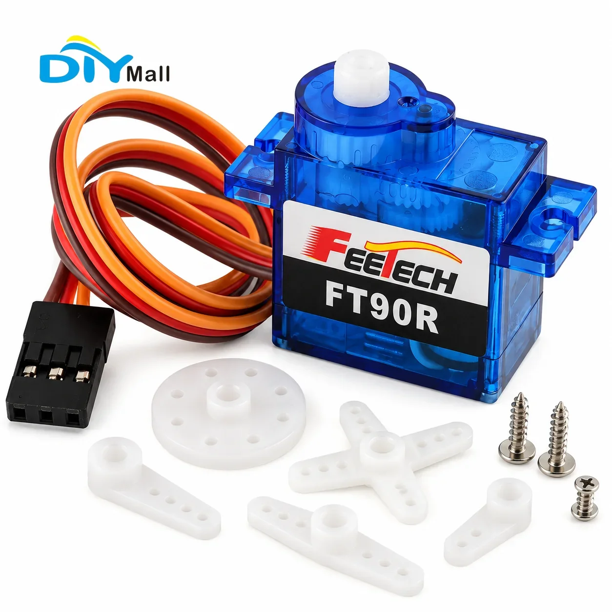 Feetech FT90R 360 Degree Continuous Rotation Micro Digital Servo Motor 4.8-6V for Arduino Robot Car