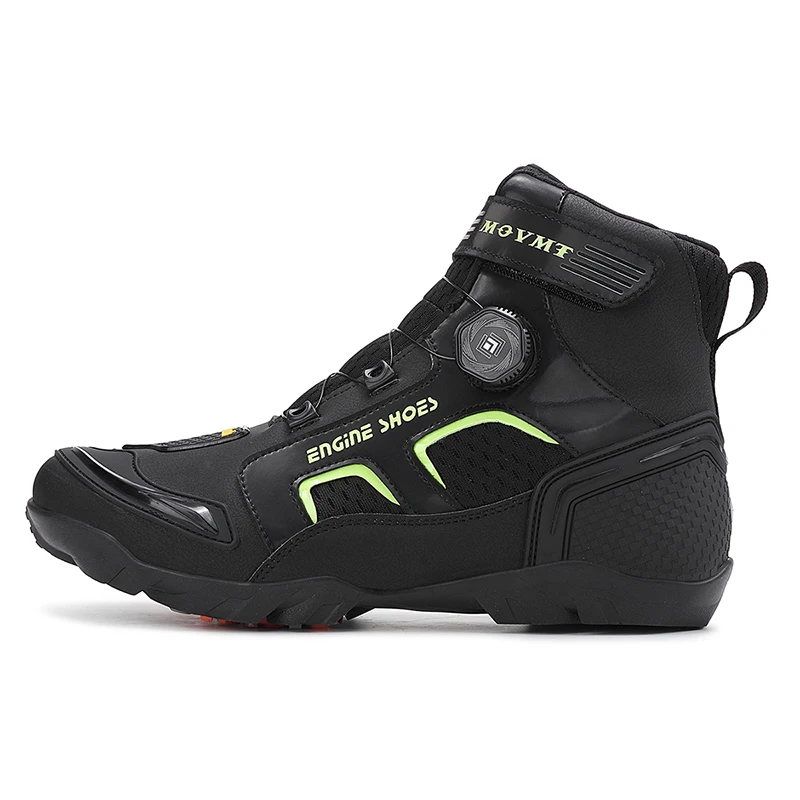 Nieuwe Motorlaarzen Heren Leer Motos Ademend Antislip Slijtvaste Ruiters Laarzen Motorracen Enkellange Schoenen - afbeelding 2