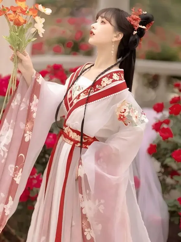 New Ancient Hanfu Women's Chinese Style Cosplay Costume Northern And Southern Dynasties Full Set Hanfu Dress