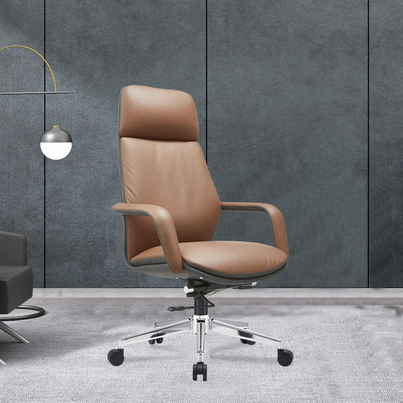 

Modern Simple Boss Chair Office Study Chair Manager Supervisor Chair Comfortable Leather Chair Sedentary Commercial Furniture