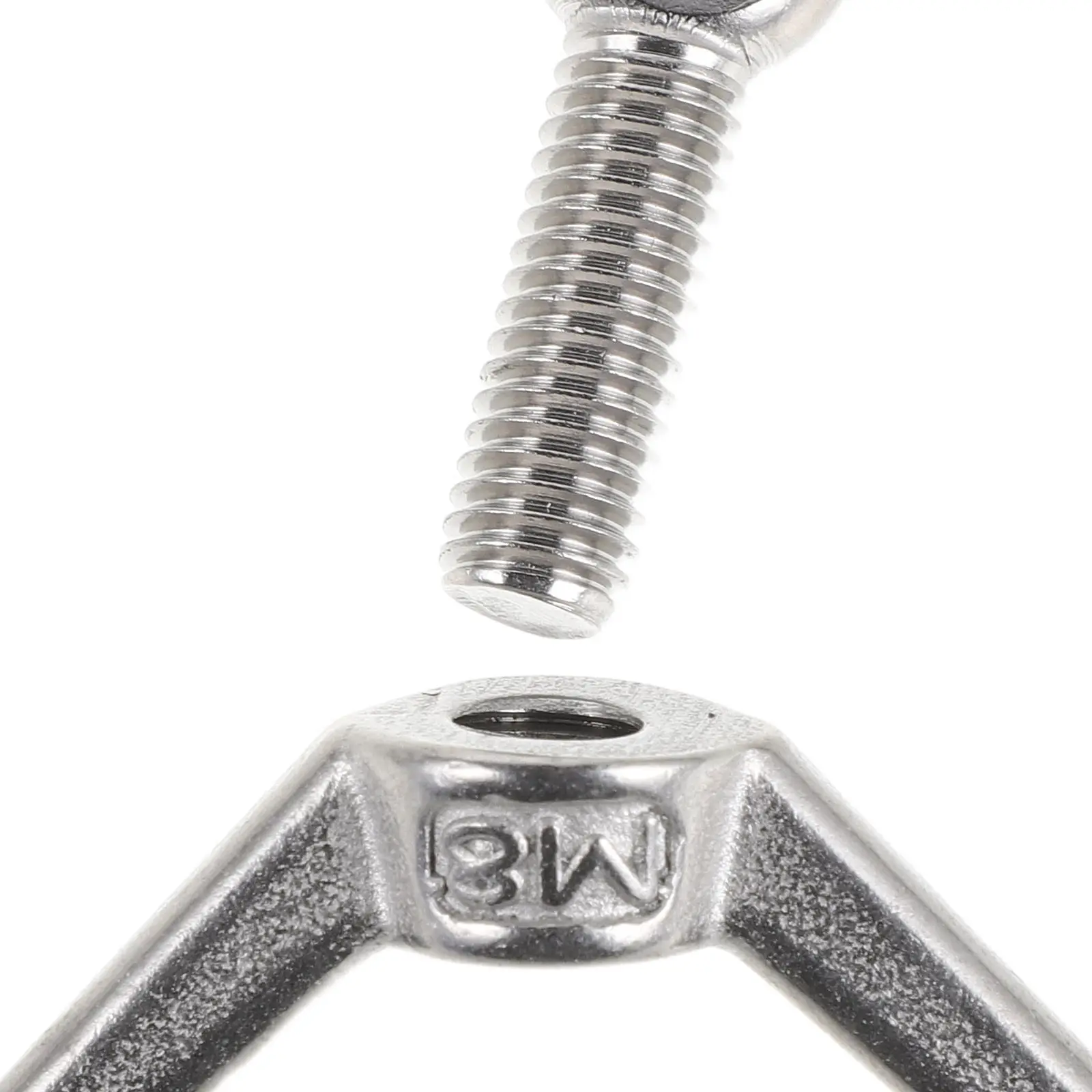 6Pcs M8x30mm Stainless Steel Butterfly Bolt Fastener Kit Wing Nut Thumb Screws for Furniture DIY Machinery Equipment Repair