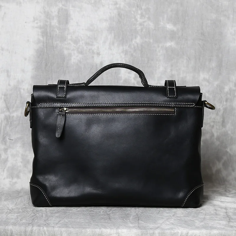 Retro Leder herren Handtasche Top Schicht Rindsleder Aktentasche Crazy Horse Leder Messenger Schulter Große Kapazität Computer Tasche NZPJ – Detail 25