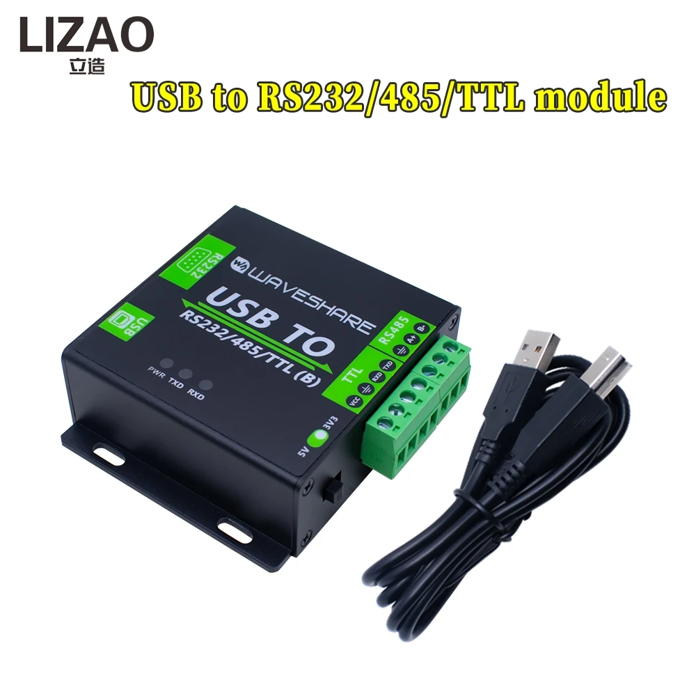 industrial USB to RS232/485/TTL isolated converter module with original FT232RL chip or CH343G chip